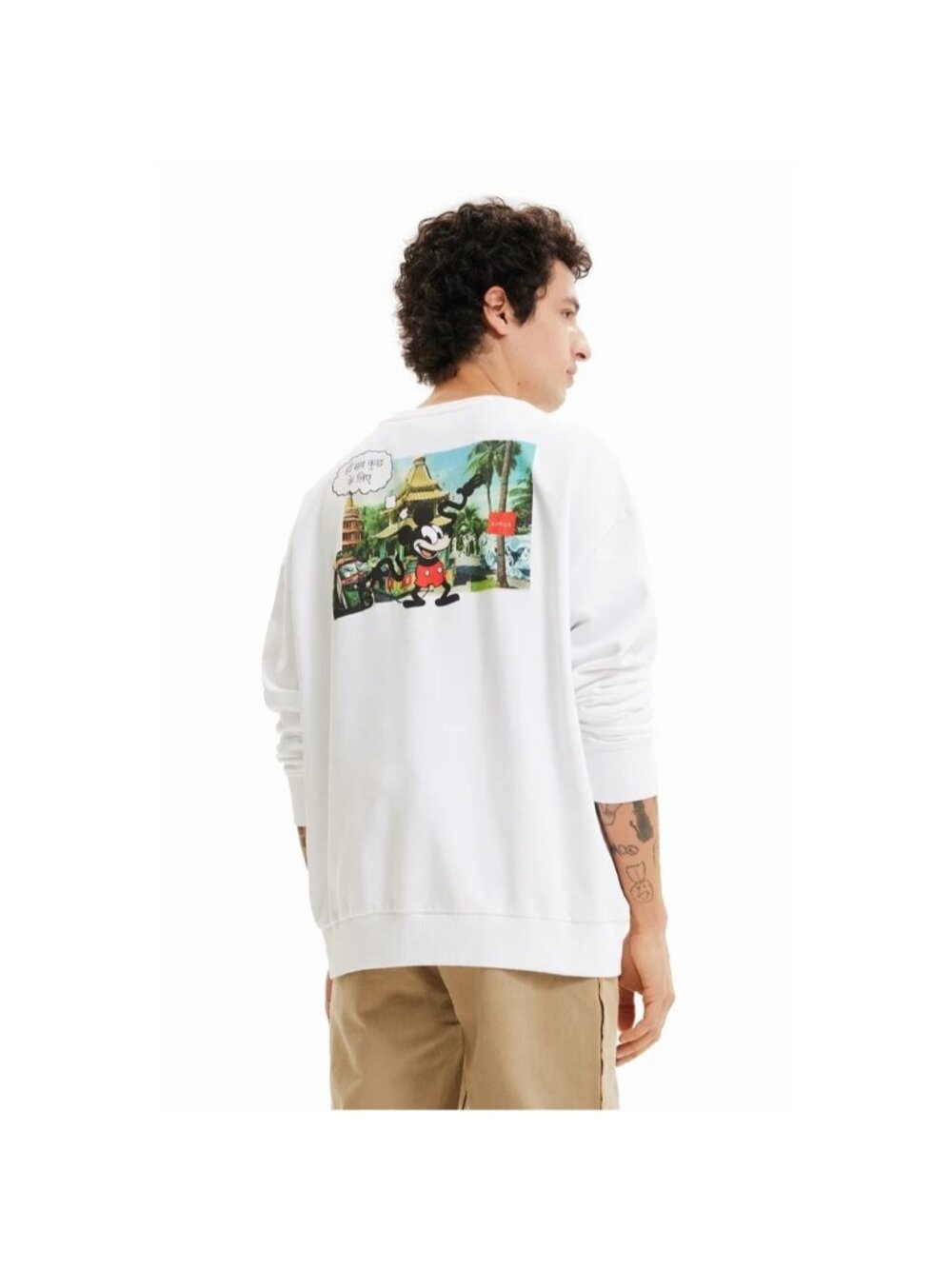 Desigual x Disney Mickey Mouse White Sweatshirt ( L )
